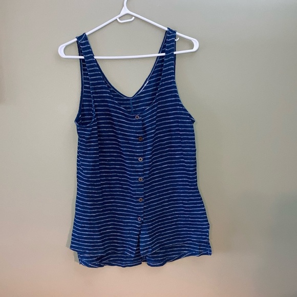 Universal Thread Blue Fitted Scoop Neck Tank Top - Picture 8 of 12